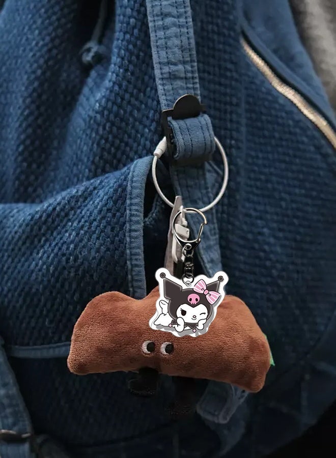 6PCS Cute Cartoon Kuromi Keychain, Versatile Accessory for Backpacks, Handbags, and Car Keys - Image 3