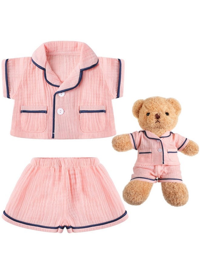 Hungdao ملابس دب بيجامة دب اصنع ملابس حيواناتك الخاصة تناسب معظم دمى الدب 14 18 بوصة ملحقات دب وردية - Image 1