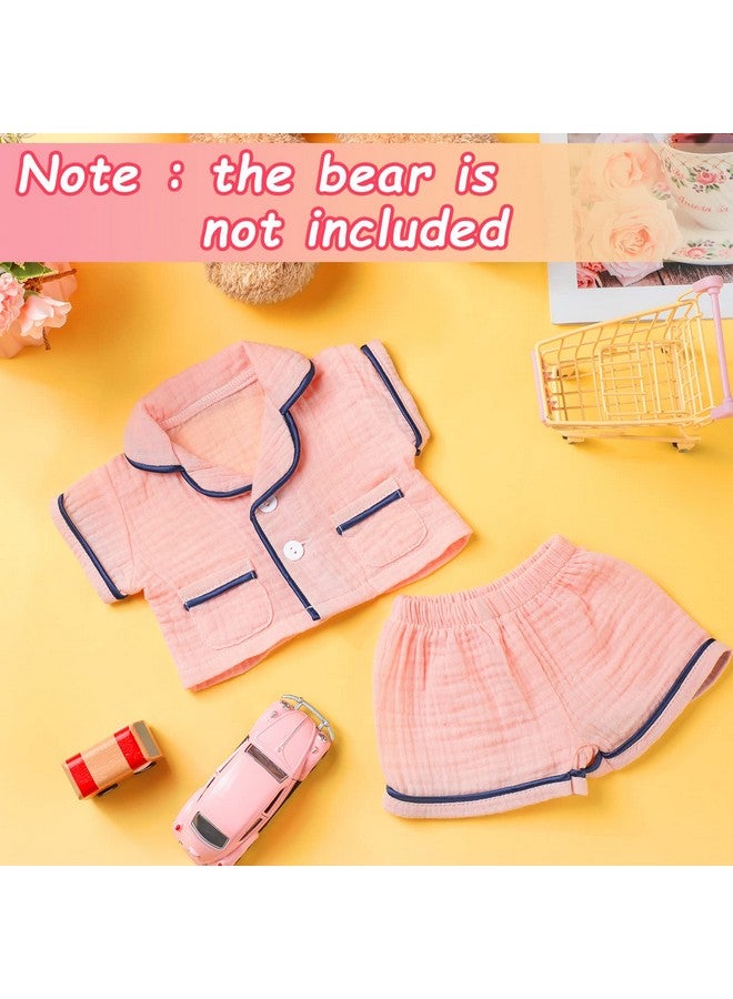 Hungdao ملابس دب بيجامة دب اصنع ملابس حيواناتك الخاصة تناسب معظم دمى الدب 14 18 بوصة ملحقات دب وردية - Image 5
