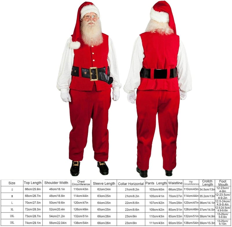 windforgecraft Christmas Santa Claus Costume Set - Christmas Adult Cosplay Santa Costume,Santa Claus Complete Outfit for, Cosplay - Image 3