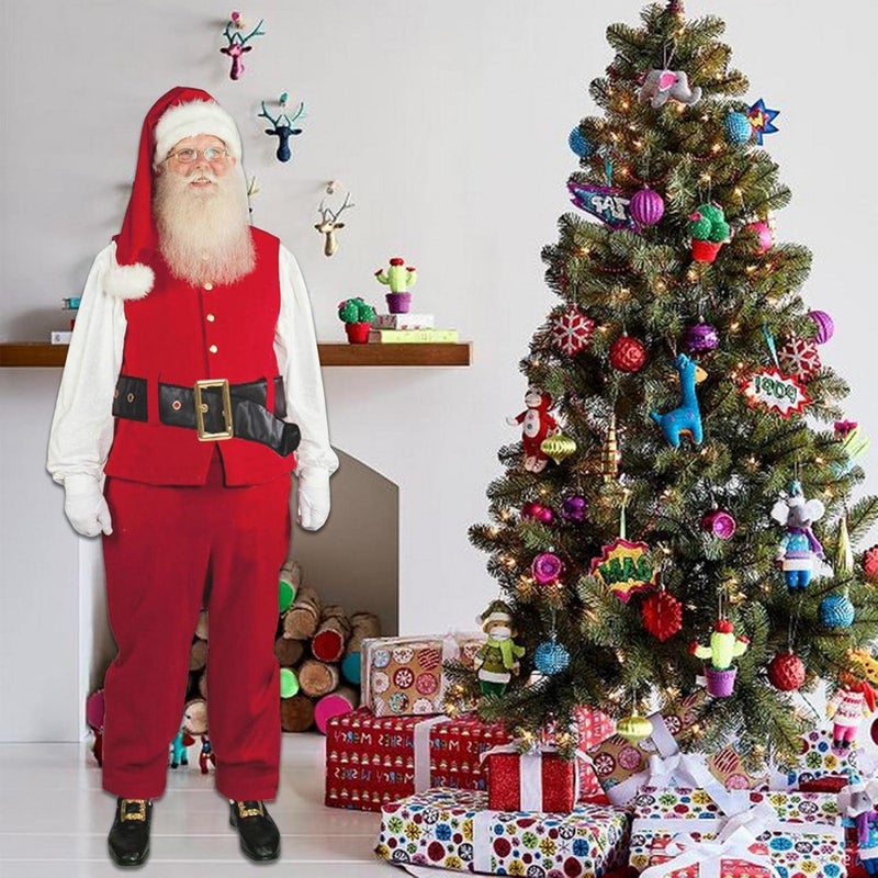 windforgecraft Christmas Santa Claus Costume Set - Christmas Adult Cosplay Santa Costume,Santa Claus Complete Outfit for, Cosplay - Image 2
