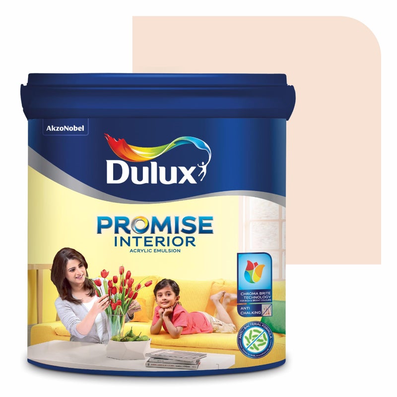 Dulux Promise Interior Emulsion Paint (1L, Seashell Pink/Gentle Italy) | Wall paint|Chroma Brite Technology|Brighter long-lasting colors | Rich finish | Anti-chalk | Water-based | 3-year warranty - Image 4