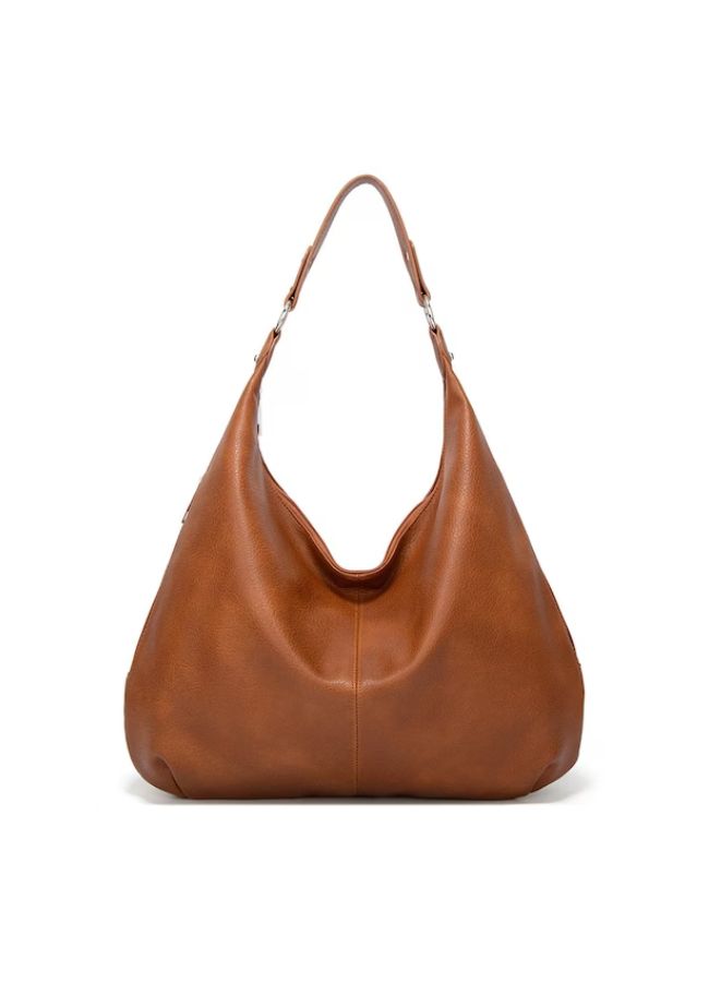 Women Soft PU Leather Satchel Shoulder Bag & Crossbody bag | Top Handle Tote Bag for Women | Brown - Image 1