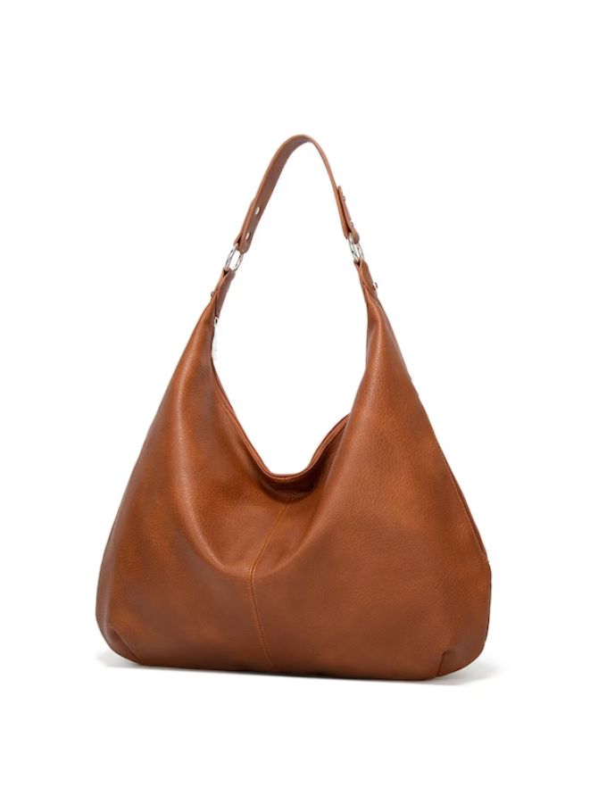 Women Soft PU Leather Satchel Shoulder Bag & Crossbody bag | Top Handle Tote Bag for Women | Brown - Image 2