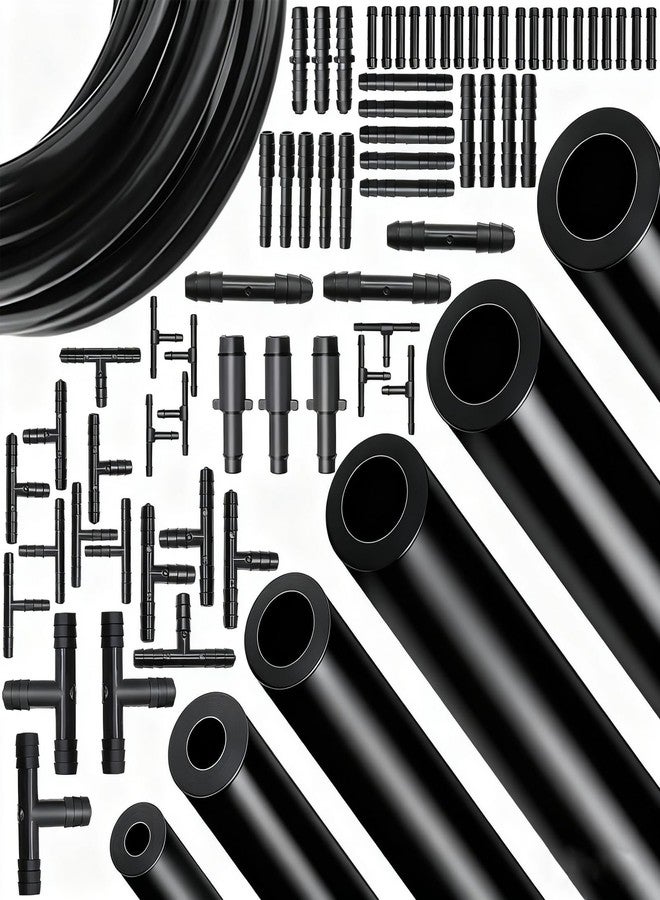 Tnisesm Silicone Vacuum Tubing Hose 130PSI 5 FT With 12 Sizes 128PCS Vacuum Connector, 1/8" 5/32" 3/16" 1/4" 5/16" 3/8"ID High Performance Automotive Silicone Vacuum Tubing Hose line Kit - Image 1