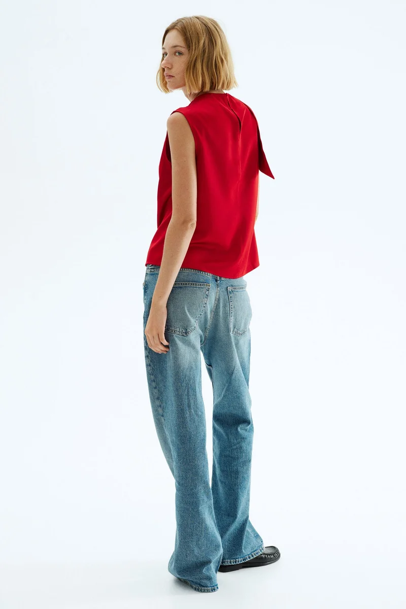 H&M Draped satin blouse