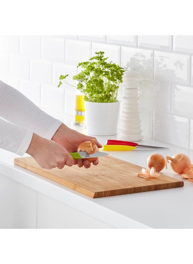 IKEA (IKEA) مجموعة سكاكين المطبخ MATDOFT من ايكيا مكونة من 3 قطع - سكاكين قطع من الفولاذ المقاوم للصدأ بمقابض مريحة متعددة الألوان - سكينة متعددة الاستخدامات، مستقيمة - Image 2