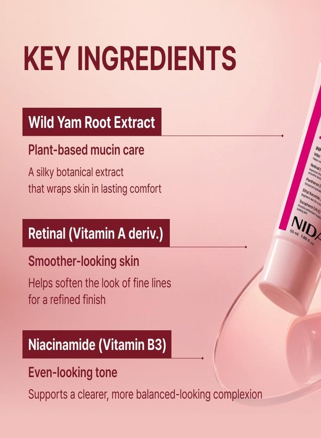 NIDA Youthful Formula™ Yam Mucin ABCE Facial Cream | Wild Yam Root Extract, Retinal, Panthenol, Ethyl Ascorbic Acid, Tocopherol | Hydration, Wrinkles, Dry Skin | 1.86 fl. oz., 55ml - Image 4