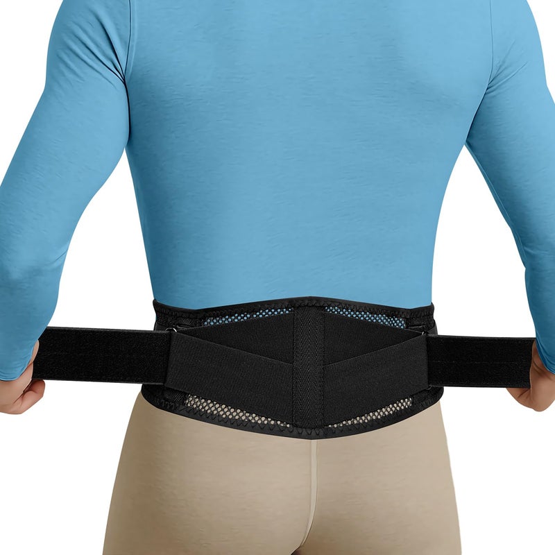 cybryeh Thin & Lightweight Back Brace for Lower Back Pain Relief â€“ Slim, Breathable Back Support Brace for Sciatica, Herniated Disc â€“ Adjustable Lumbar Support Belt for Men & Women, All Day Comfort - Image 1