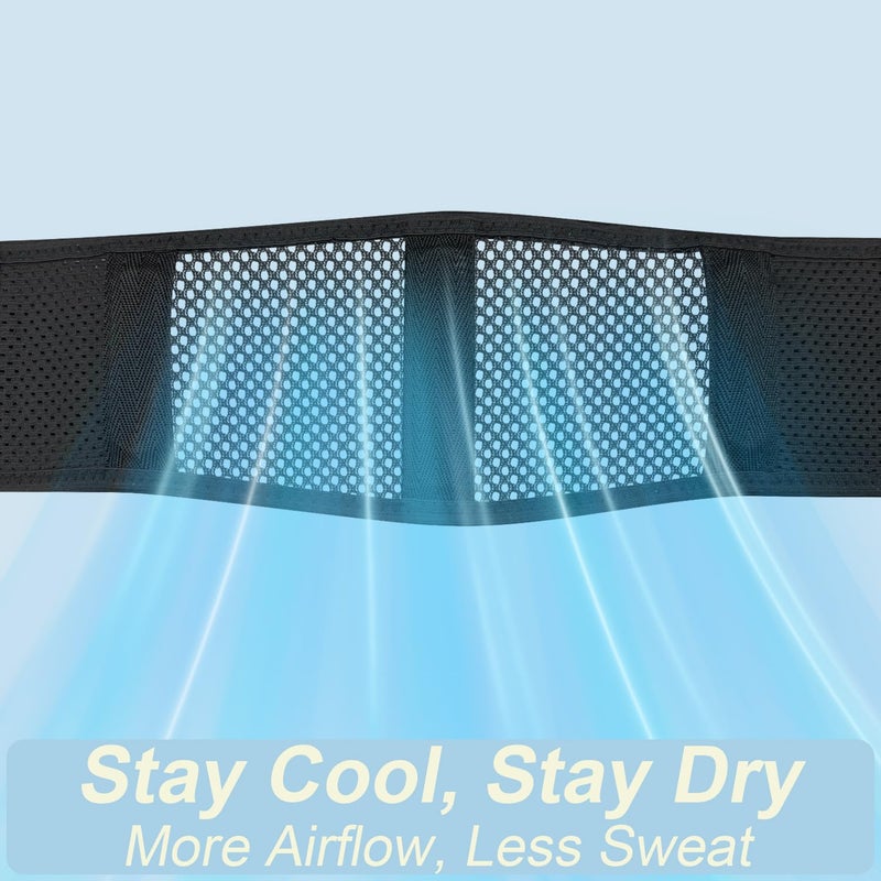 cybryeh Thin & Lightweight Back Brace for Lower Back Pain Relief â€“ Slim, Breathable Back Support Brace for Sciatica, Herniated Disc â€“ Adjustable Lumbar Support Belt for Men & Women, All Day Comfort - Image 4