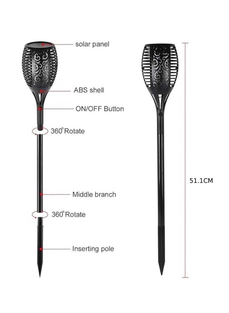 يوويل حزمة من 2 جهاز كمبيوتر شخصى أضواء الطاقة الشمسية ترقية ضوء التخييم 51.5CM لهب الخفقان للماء 33 أضواء LED المشاعل في الهواء الطلق الشمسية المناظر الطبيعية الديكور الإضاءة السيارات على / قبالة أضواء الم  - Image 2