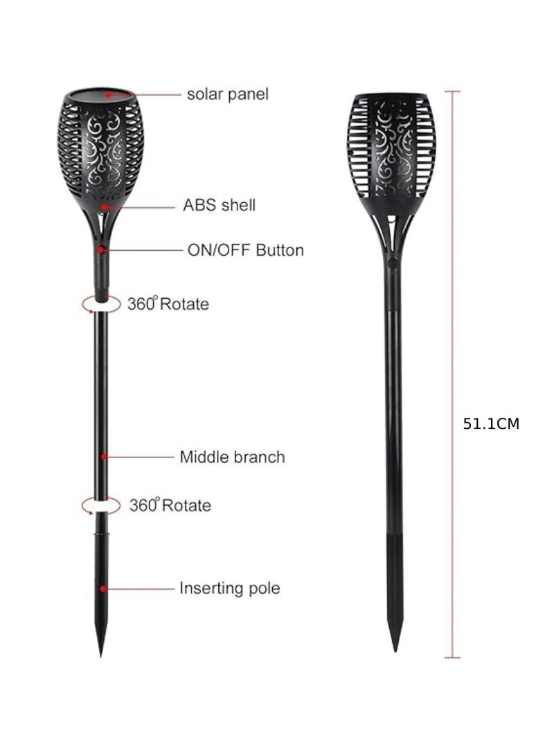 يوويل حزمة من 2 جهاز كمبيوتر شخصى أضواء الطاقة الشمسية ترقية ضوء التخييم 51.5CM لهب الخفقان للماء 33 أضواء LED المشاعل في الهواء الطلق الشمسية المناظر الطبيعية الديكور الإضاءة السيارات على / قبالة أضواء الم  - Image 5