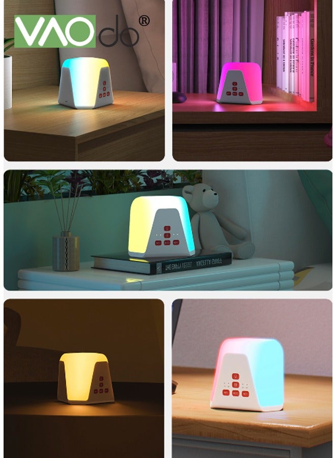 VAOdo Natural Sound Night Light, Portable 7 Colored Night Lights Bedside Light Intelligent Sound Control USB Rechargeable Auto-Off Timer for Kids Adults Lullaby Travel Nursery  ﻿ - Image 2