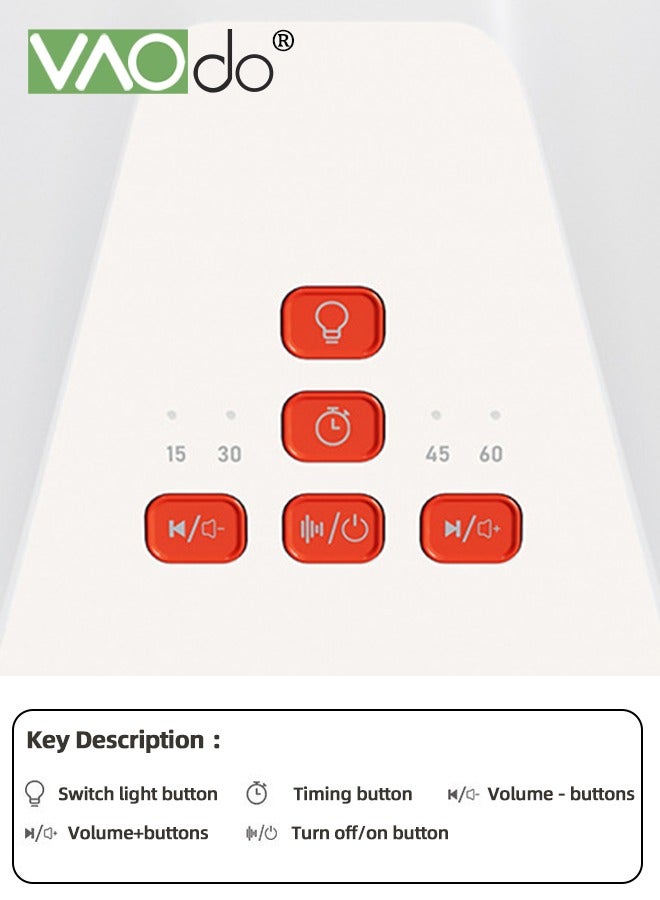 VAOdo Natural Sound Night Light, Portable 7 Colored Night Lights Bedside Light Intelligent Sound Control USB Rechargeable Auto-Off Timer for Kids Adults Lullaby Travel Nursery  ﻿ - Image 4