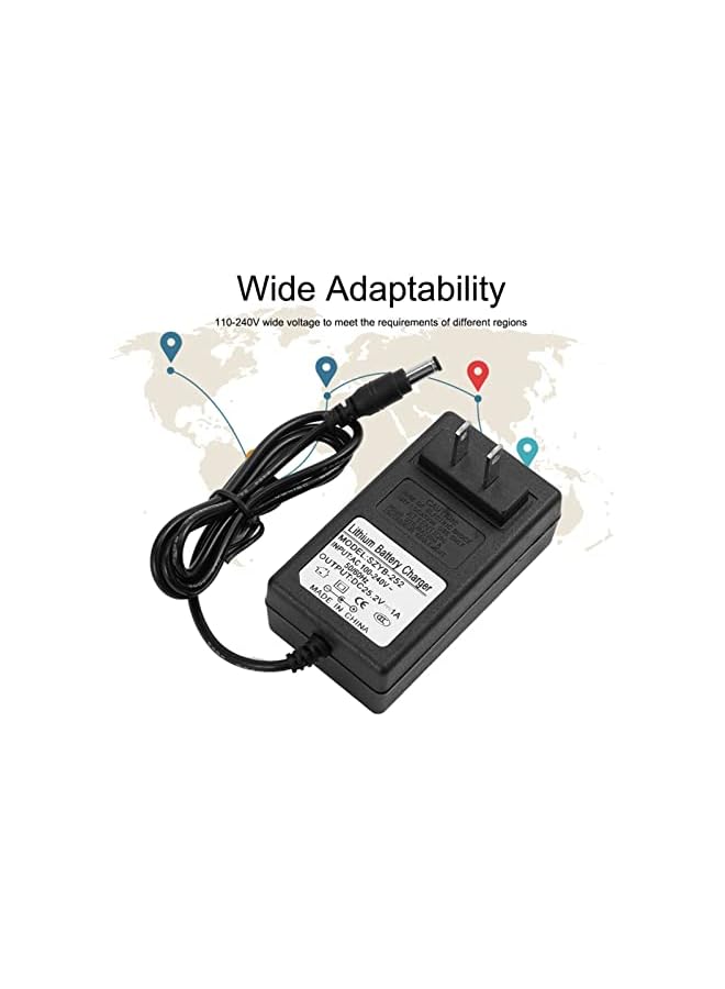 promass 25.2V 1A Battery Power Adapter, 25.2V 1000mA Power Supply Adapter with Multiple Protections, LED Indicator, Wide Adaptability for Headlamps/Toy Cars/Balance Bikes (UK Plug) - Image 4