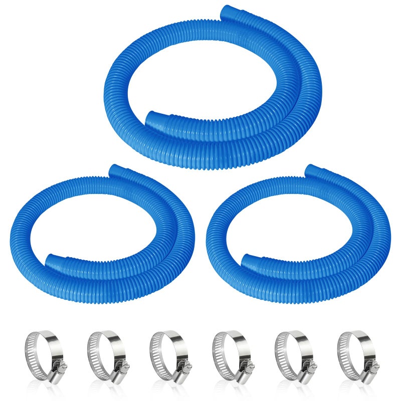 Picatu 3 Pcs 125 Pool Hose 59 Long Accessory Pool Pump Replacement Hoses Compatible with All Above Ground Pool Filter Pumps that Use 1 14 Diameter Hoses - Image 2