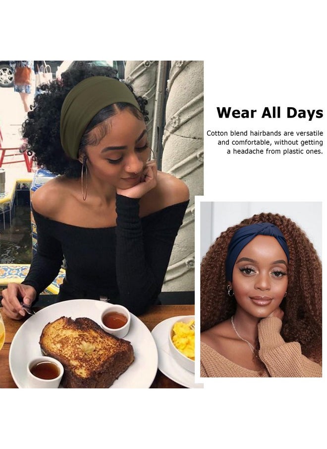 DRESHOW DRESHOW 4 Pack Turban Headbands for Women Wide Vintage Head Wraps Knotted Cute Hair Band Accessories  - Image 2