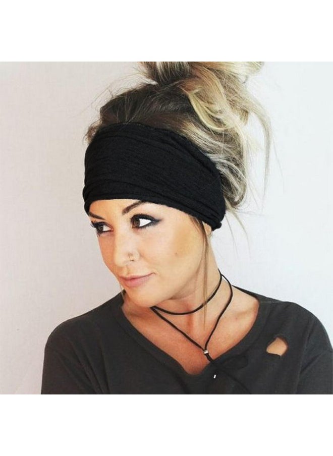 DRESHOW DRESHOW 4 Pack Turban Headbands for Women Wide Vintage Head Wraps Knotted Cute Hair Band Accessories  - Image 4