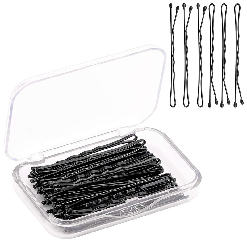 AIEX 50Pcs Hair Pins Kit Hair Clips Secure Hold Bobby Pins Hair Clips for Women Girls and Hairdressing Salon (Black) - Image 1