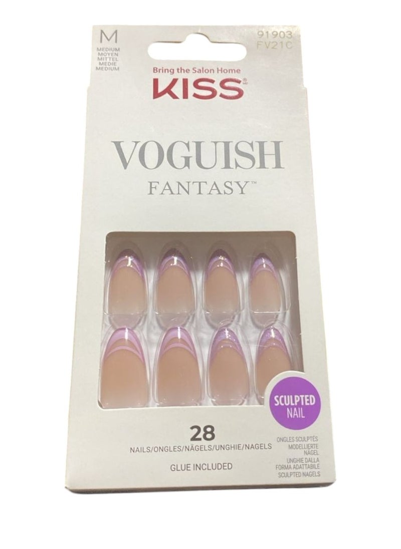 KISS - Voguish Fantasy FV21C Size M 28Nails - Image 1