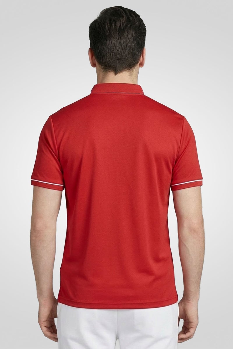 Ping Men Sportswear Fit Short Sleeve Outdoor Polo Shirt, Red - Image 4