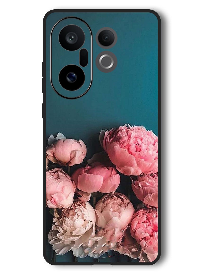 Theodor Case Compatible with Vivo X200 FE 6.31 Inch Protection Shockproof Bumper Cover Flowers - Image 1