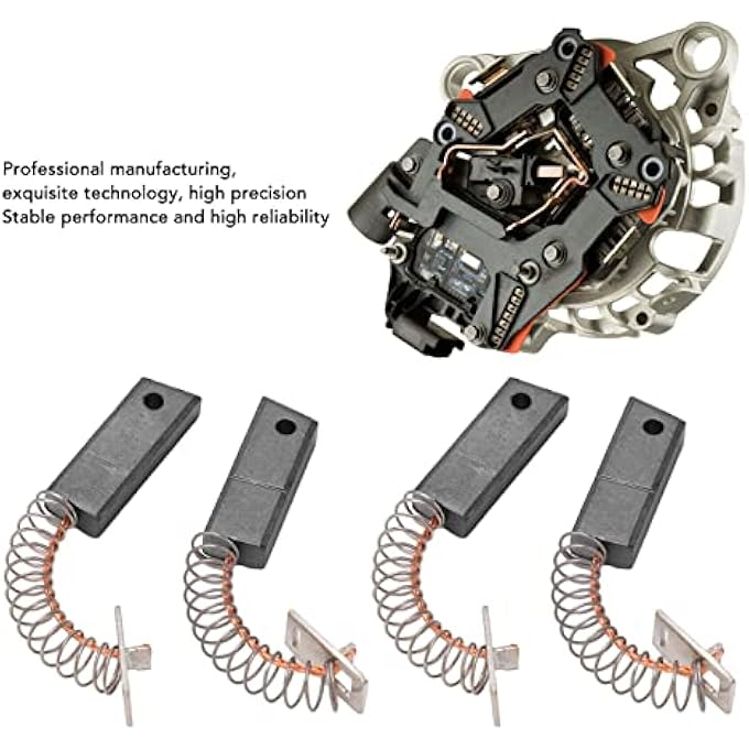POENVFPO Metal Alternators Brush Set Durable Replacement Fit for IR IF, Ideal for Professional Installation, 4PCS for Auto Repair Shop - Image 1