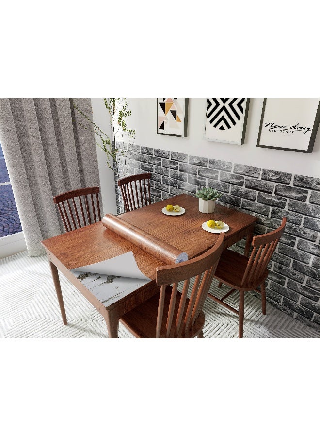 Anna 40cm x 10m Waterproof, Moisture-Proof, Oil-Proof Faux Wood Grain Self-Adhesive Wallpaper for Home Renovation - Image 2