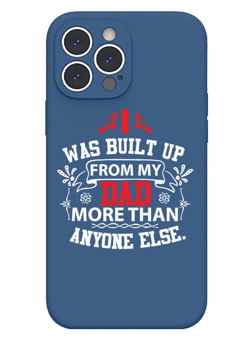 Theodor Protective Slim Fit Case Liquid Silicone Cover with Full Body Protection Anti-Scratch Shockproof Case For iPhone 15 Pro Max Blue  - Dad-01 - Image 1