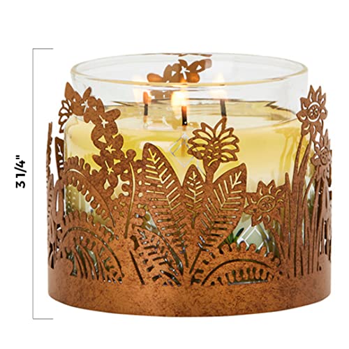 PartyLite Candle Jar Holder - Golden Frond Candle Holder Accessory Home Decor… - Image 2