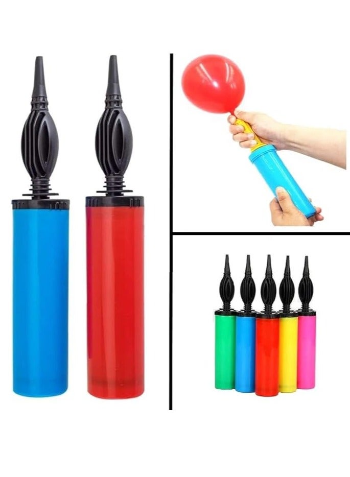 Air Balloon Manual Hand Pump for Latex Foil, Helium Air Animal Rubber Baloon/Airpump/Balloons Pumper (Color: Multicolor) - Image 2