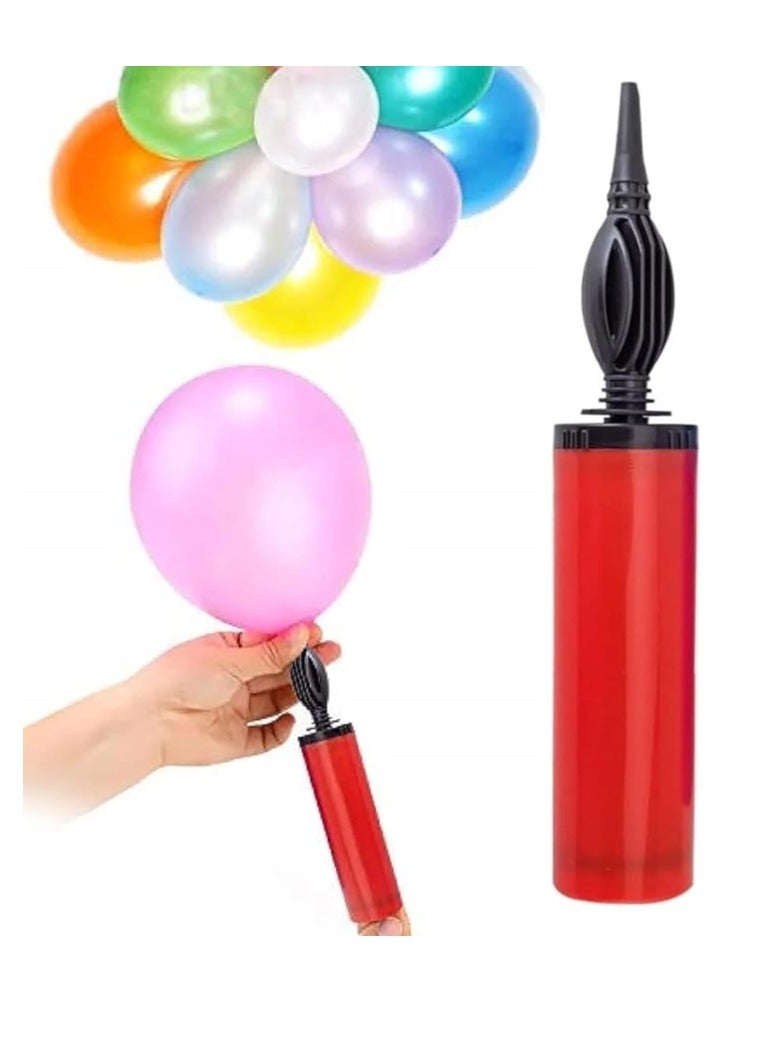 Air Balloon Manual Hand Pump for Latex Foil, Helium Air Animal Rubber Baloon/Airpump/Balloons Pumper (Color: Multicolor) - Image 1