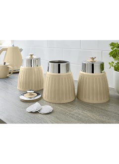 Swan Swan Retro 3Pcs Canister Set Cream Airtight Lid Lock  - Image 3