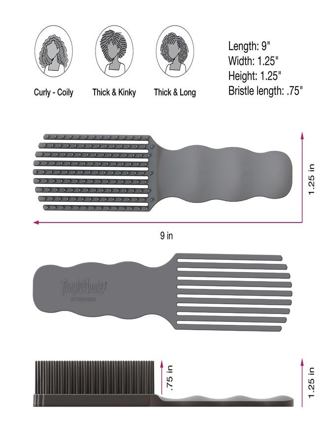 PuffCuff Tanglemaster | Detangling Hair Brush For Curly Hair | Painless, Damage-free Wet Detangler Defining Brush For Curls, Wavy, & Textured Hair | 1 Piece - Image 4