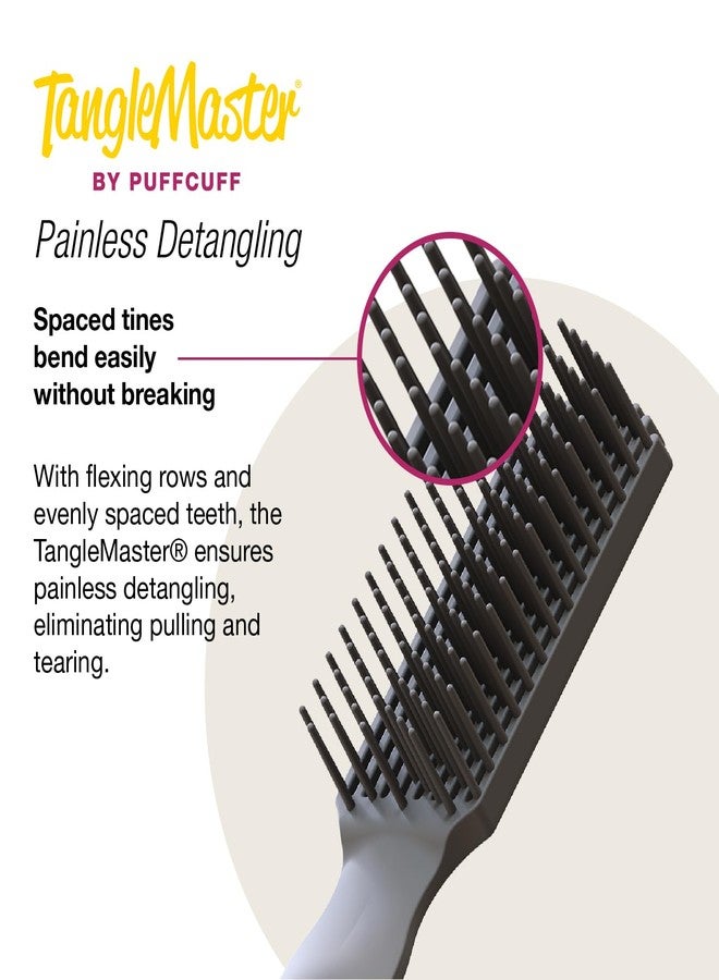 PuffCuff Tanglemaster | Detangling Hair Brush For Curly Hair | Painless, Damage-free Wet Detangler Defining Brush For Curls, Wavy, & Textured Hair | 1 Piece - Image 3