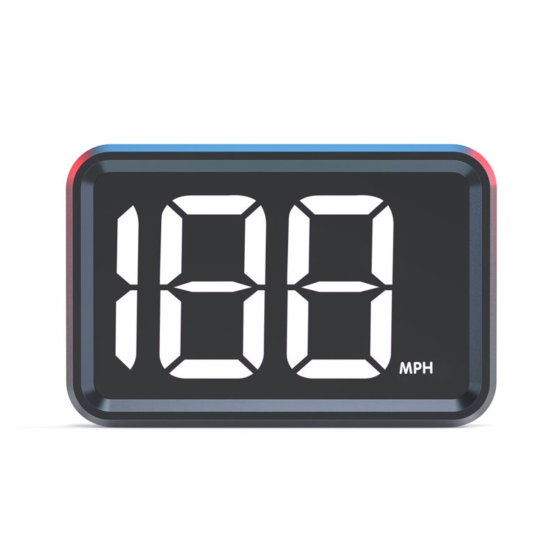 GPS Speedometer: Black Type 1 White Word MPH, Large HD LED Screen, Real-Time Accurate Speed Display - GPS+Beidou Dual Chipsets, Non-Destructive Plug-And-Play USB Power, Heads-Up Display for Car Driver - Image 1