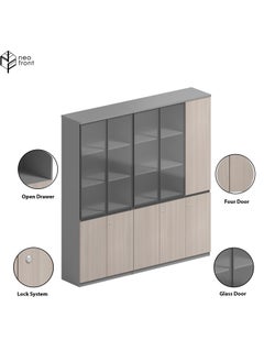 Neo Front Neo Front Office High Cabinet Modern Storage Cabinet for Office, Conference Room, and Home Use SM-WG0840  - Image 2