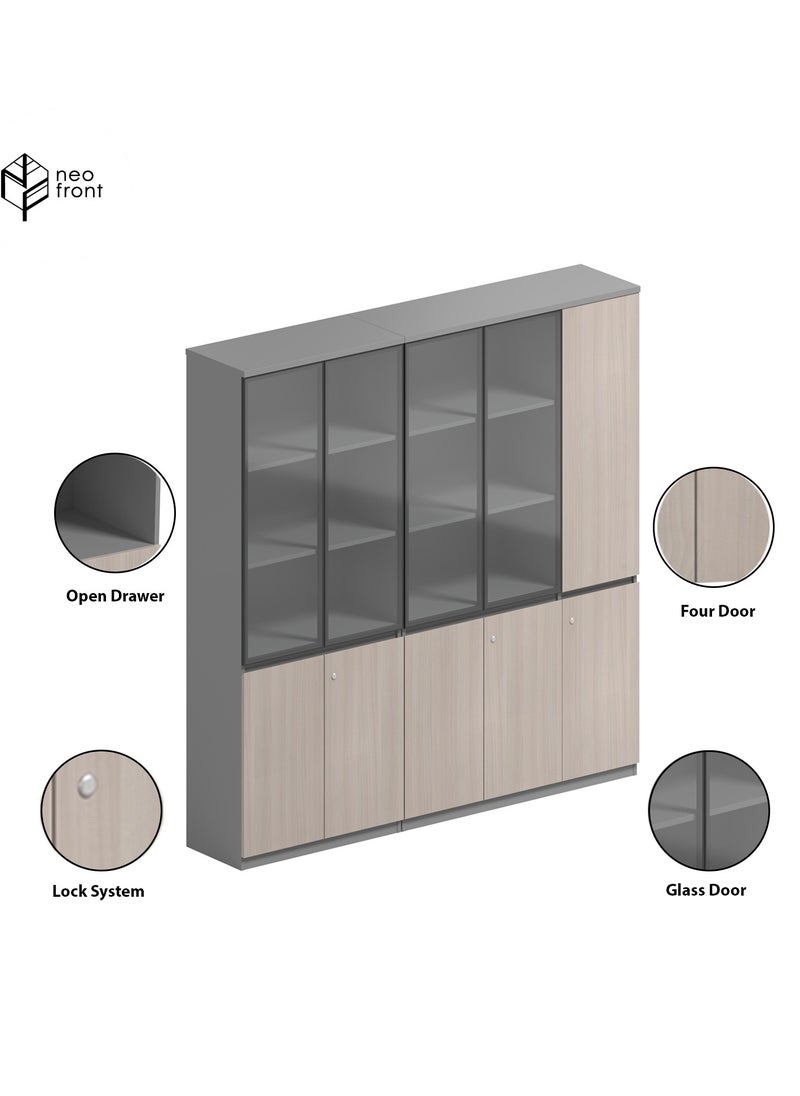 Neo Front Neo Front Office High Cabinet Modern Storage Cabinet for Office, Conference Room, and Home Use SM-WG0840  - Image 2