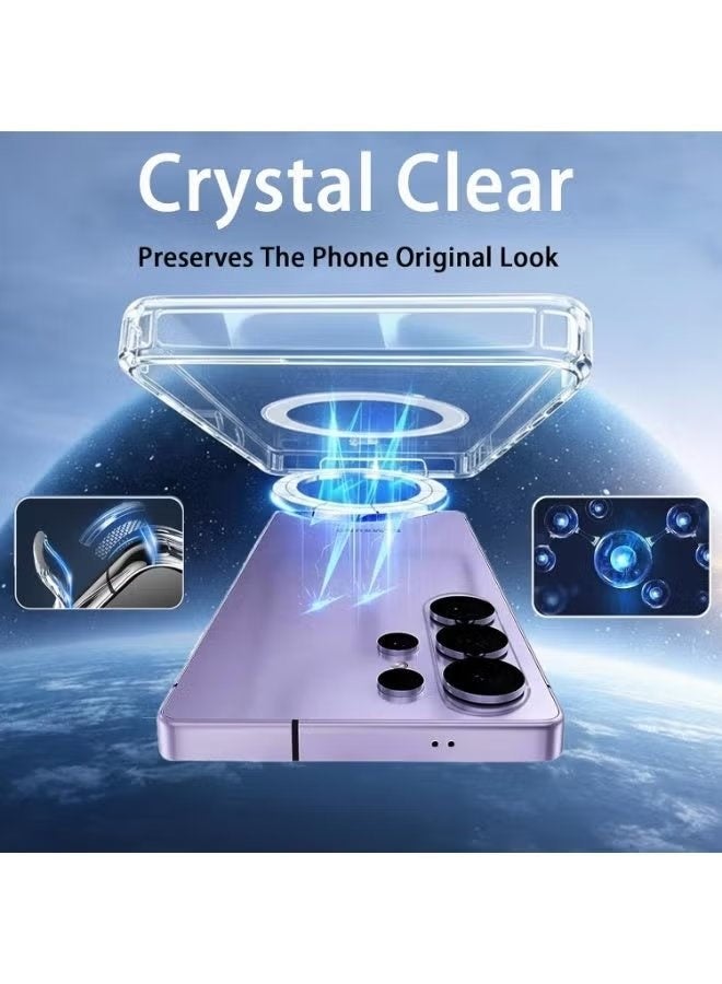 ELTRAZONE Samsung Galaxy S26 Ultra Clear Magnetic Case Compatible with MagSafe Transparent Anti-Yellowing Slim Shockproof Protective Cover with Drop Protection Durable Scratch-Resistant Crystal Clear Back and Reinforced Corners for Samsung Galaxy S26 Ultra - Image 3
