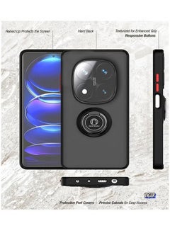 TIGER Xiaomi Redmi Note 14 Pro Plus 5G Case – Rotational Metal Ring Grip, Kickstand, Magnetic Car Mount Holder, Shockproof TPU Bumper – Durable, Full Protection for Redmi Note 14 Pro Plus 5G, Perfect Fit for Everyday Use  - Image 2