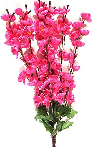 Coolkart Artificial Synthetic Orchid Flowers Blossom Realistic Natural Look Faux Flower Bunch for Vase Home Office Decoration 14 Sticks Light Pink and Yellow 60 cmMade in India - Image 3