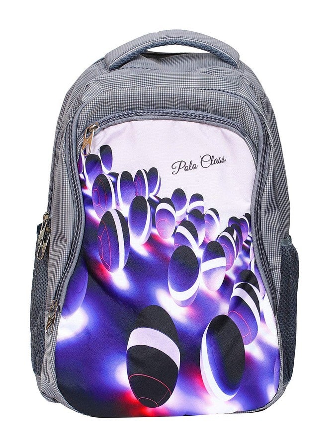 POLO CLASS Fabric 25 Liters Grey School Bag (BNB-PC25) - Image 2