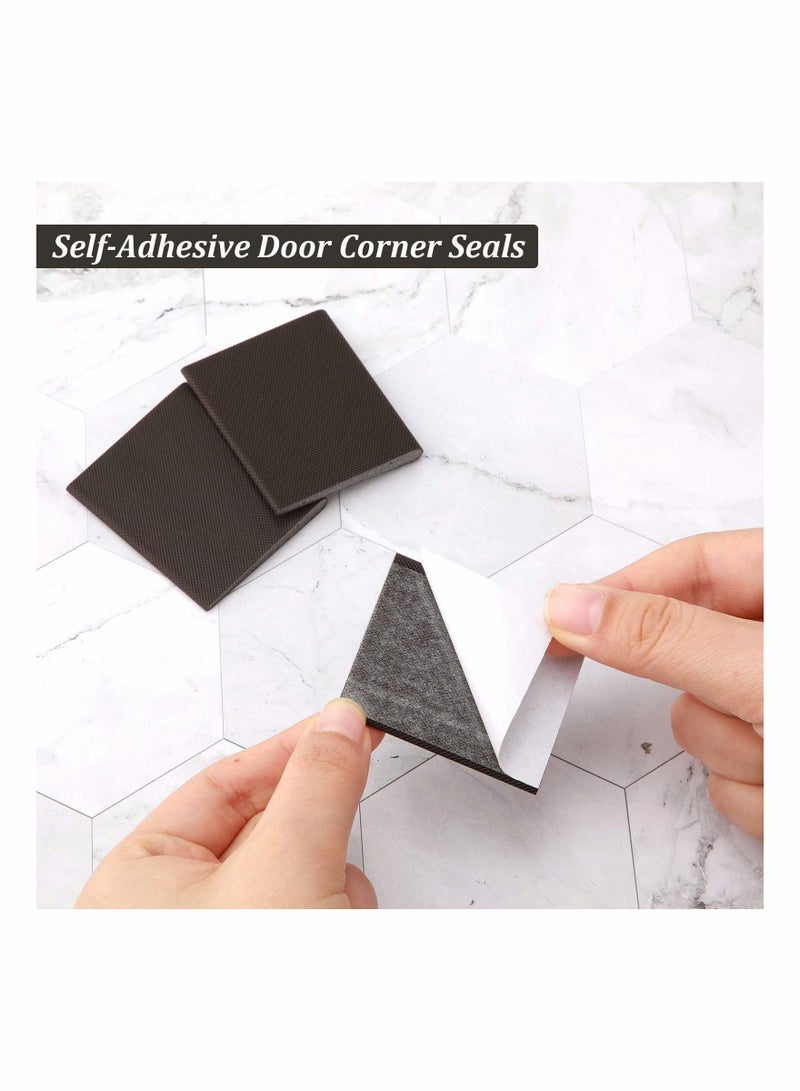 Y&D 14 Pieces Door Corner Seal Exterior Jamb Frame Draft Stopper with Adhesive for Weather Stripping and Protection Foam (Black)  - Image 3