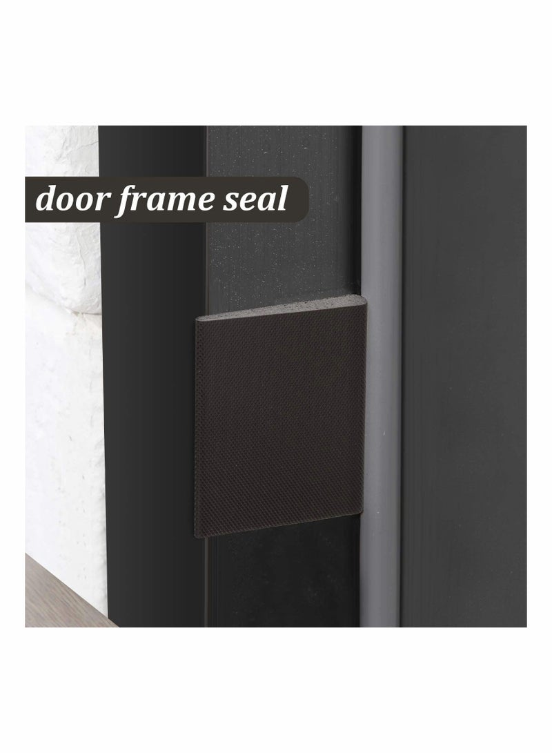Y&D 14 Pieces Door Corner Seal Exterior Jamb Frame Draft Stopper with Adhesive for Weather Stripping and Protection Foam (Black)  - Image 4