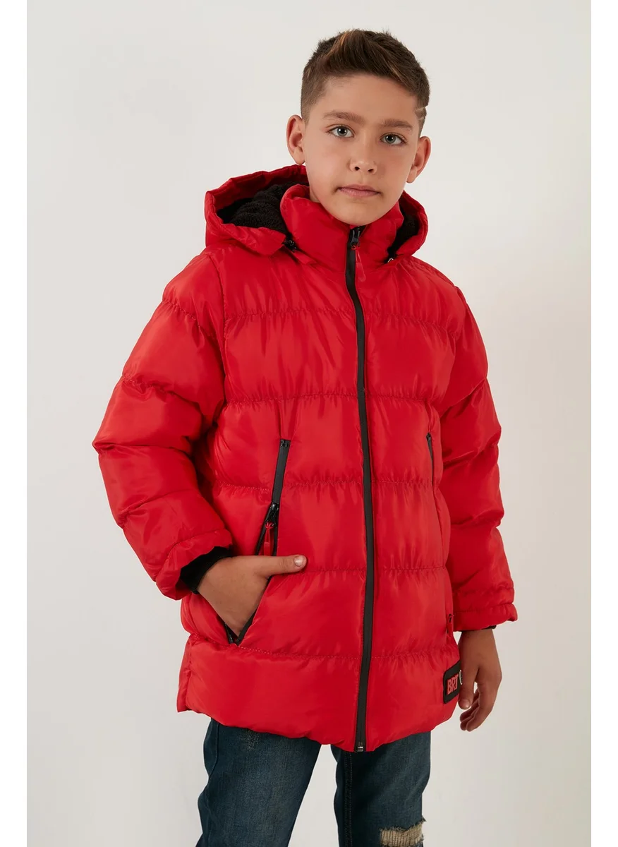 Lela Plush Lined Removable Hooded Puffer Coat Boys' Coat 5763038