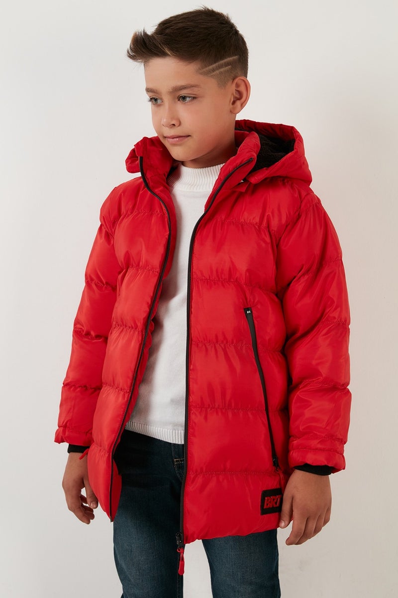Lela Plush Lined Removable Hooded Puffer Coat Boys' Coat 5763038  - Image 1