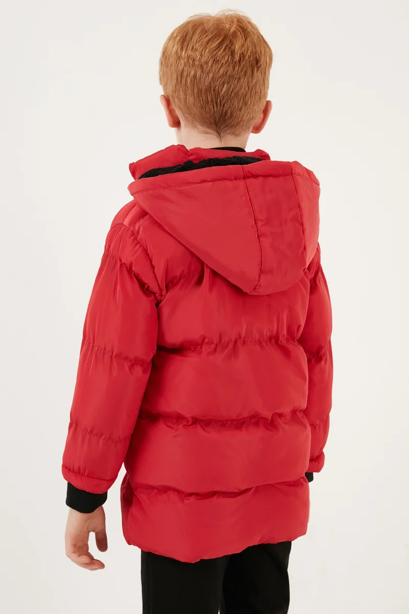 Lela Plush Lined Removable Hooded Puffer Coat Boys' Coat 5763038