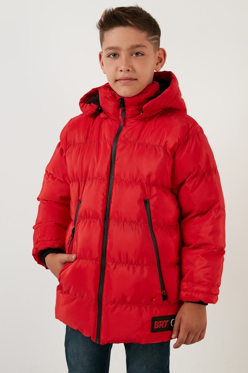 Lela Plush Lined Removable Hooded Puffer Coat Boys' Coat 5763038  - Image 4