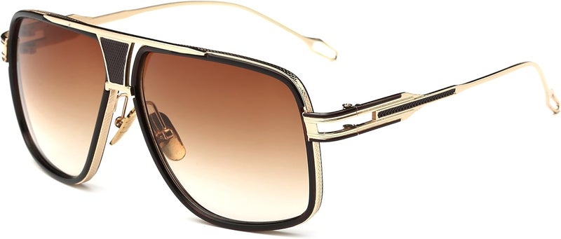 GOBIGER Aviator Sunglasses for Men 100% UV Protection Goggle Alloy Frame with Case - Image 1