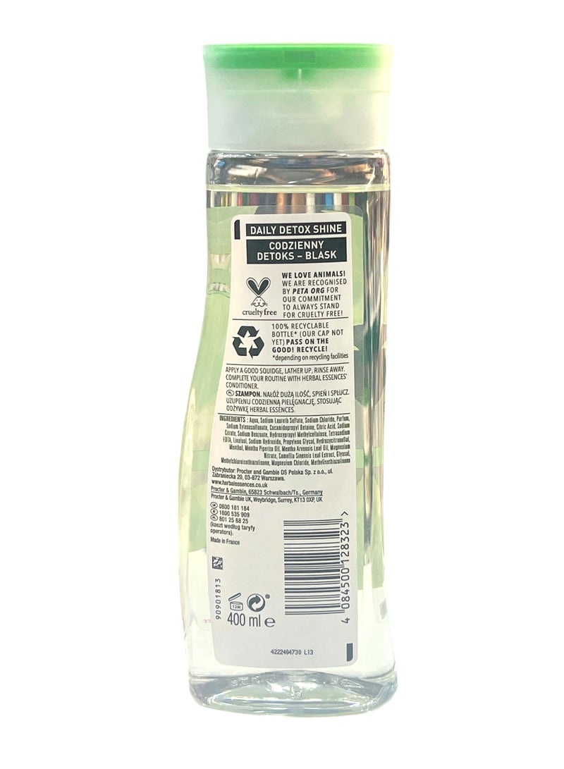 Herbal Essences Daily Detox Shine White Tea and Mint Shampoo, 400 ml - Image 2